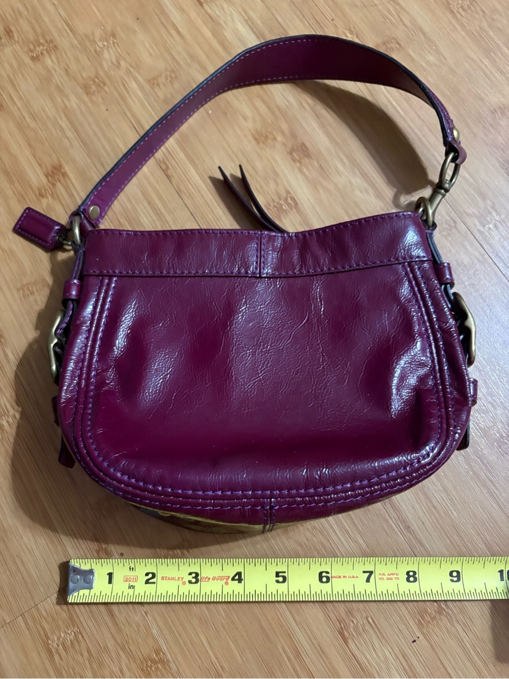 Coach Leather Bag, Maroon